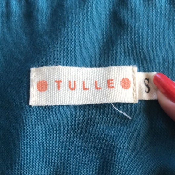 Tulle Blue Khaki Twee Mini Skirt Small - Picture 5 of 7